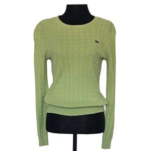 Ralph Lauren cable knit crewneck sweater green M